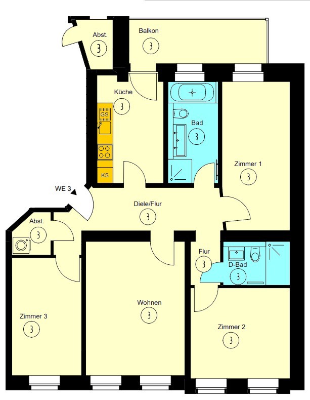 Sanierter Altbau mit Fußbodenheizung und Parkett! - Foto 4