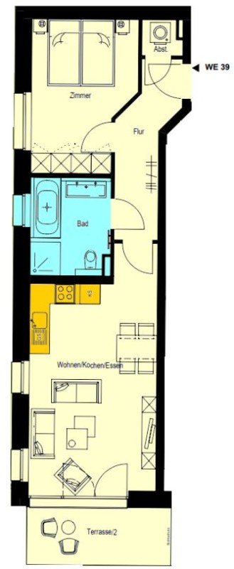 HOFGEBÄUDE – Neubau im Zentrum-Süd! 2-Zimmerwohnung im EG mit Terrasse und Garten - Foto 5