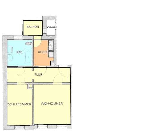 Plagwitz, ruhig gelegene 2-Zimmerwohnung im HOFGEBÄUDE ! - Foto 5